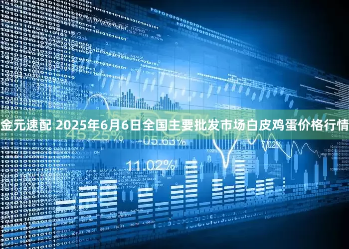金元速配 2025年6月6日全国主要批发市场白皮鸡蛋价格行情